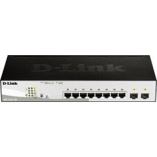 D-Link DGS-1210-10P Valdomas L2 Gigabit Ethernet (10/100/1000) Maitinimas per Eternetą (PoE) 1U Juoda