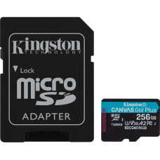 Kingston Technology Canvas Go! Plus 256 GB MicroSD UHS-I Klasės 10