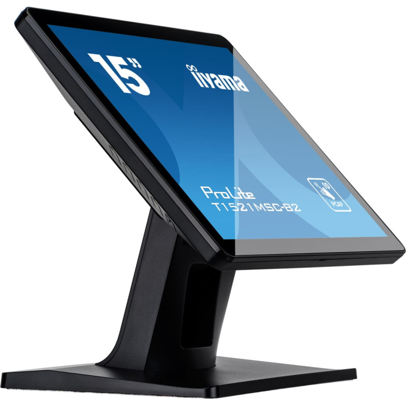 Iiyama ProLite T1521MSC-B2 kompiuterio monitorius 38,1 cm (15") 1024 x 768 pikseliai XGA LED Lietimui jautrus ekranas Stalo pavir&scaron;ius Juoda