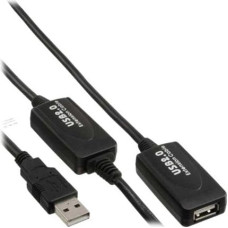 Inline Kabel USB InLine USB-A - USB-A 25 m Czarny (34614I)