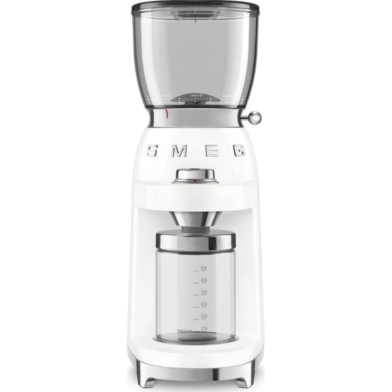 Smeg Młynek do kawy Smeg Elektryczny młynek do kawy, biały Smeg CGF01WHEU