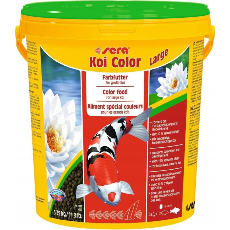 Sera Koi Color Large 21 l, granulat - pokarm postawowy dla Koi