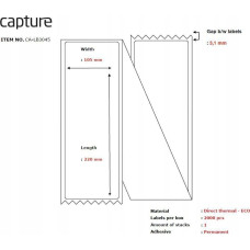 Capture Label 105x220, Core Fanfold