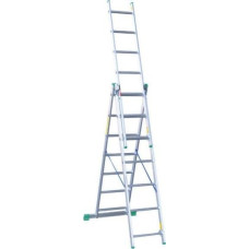 Drabex DRABINA ALUMINIOWA 3-ELEMENTOWA 841CM 12+12+12 SZCZEBLI