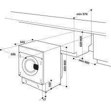 Whirlpool Pralka do zabudowy Whirlpool Wbudowana pralka BI WMWG 71483E EU N