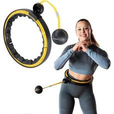 HMS HHM21 HULA HOP BLACK/YELLOW Z MAGNESAMI, WYPUSTKAMI TPE I OBCIĄŻNIKIEM + LICZNIK HMS