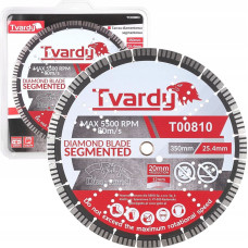 Tvardy Tarcza diamentowa segmentowa 350x12x25.4/20mm z pierścieniem (10)