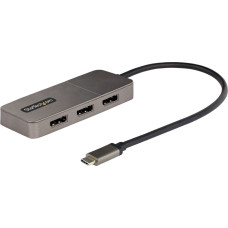 Startech MST14CD123DP zewnętrzna karta graficzna usb 4096 x 2160 px Szary