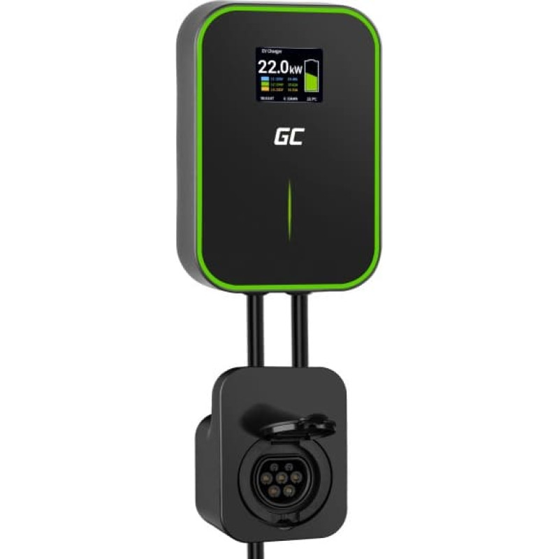 Green Cell WALLBOX EV POWERBOX 22KW WITH SOCKET & RFID