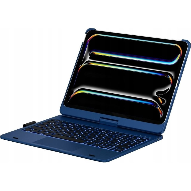 Noname Etui Typecase Flexbook Touch z klawiaturą do iPad Pro 11'' 2024/2025 ciemny niebieski