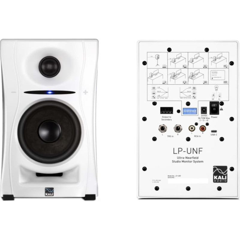 Kali Audio &nbsp;LP-UNF WH - Para monitor&oacute;w odsłuchowych z Bluetooth. Głośniki multimedialne, białe.