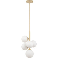 Sigma Lampa wisząca Sigma Perla 33607 lampa wisząca zwis białe kule ball 5x12W G9 biała/beżowa