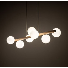 Tkkrywult TK Lighting Estera 5905 lampa wisząca zwis 7x6W G9 drewniana/biała