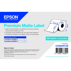 Epson Premium Matte Label - Die Cut Roll: 210mm x 297mm, 200 labels