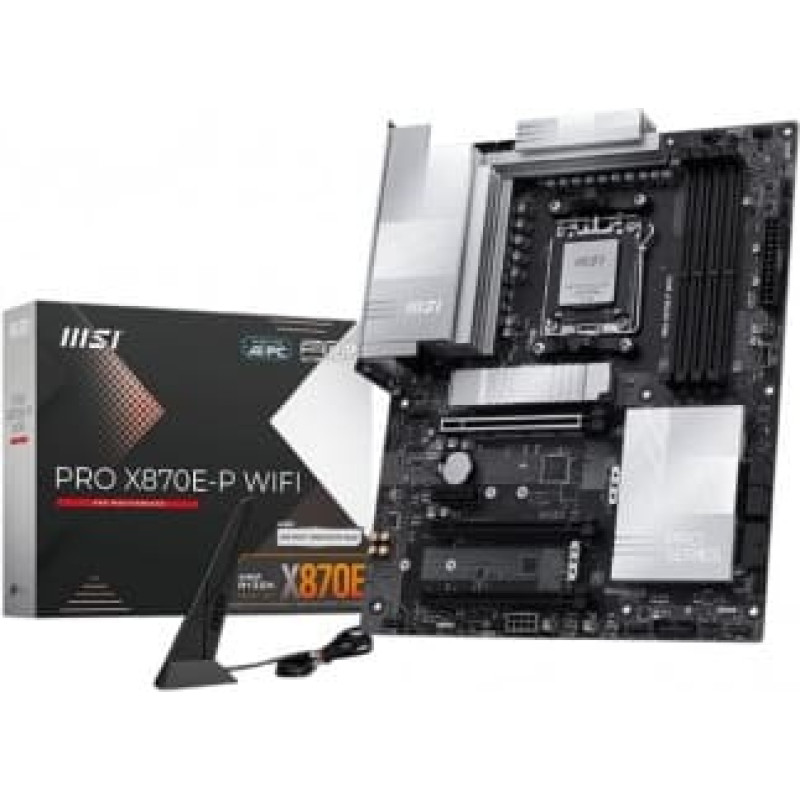 MSI PRO X870E-P WIFI pagrindinė plok&scaron;tė AMD X870E AM5 lizdas ATX