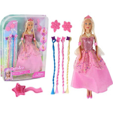 Leantoys Lalka R&oacute;żowa Lucy Księżniczka Akcesoria Do Włos&oacute;w