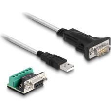 Delock Kabel USB Delock USB-A - RS-232 1.8 m Biało-czarny (63465)