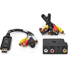 Nedis System przekazu sygnału AV Nedis Nedis VGRRU101BK karta do przechwytywania video USB 2.0