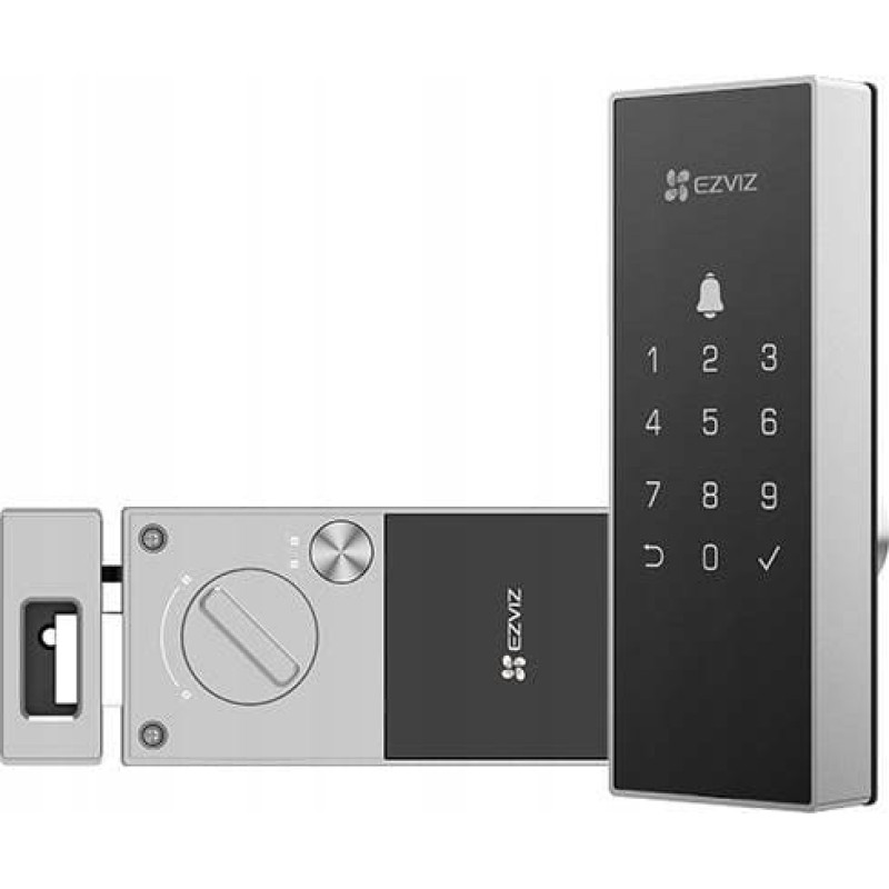 Ezviz Inteligentny zamek drzwiowy EZVIZ, IP65, Wi-Fi 2.4GHz, z hasłem, RFID, z odciskiem palca