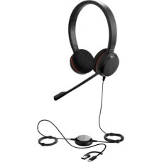 Jabra Evolve 20 Headset Wired Head-band Office/Call center USB Type-C / USB Type-A Black