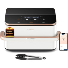 Cosori Dual Blaze Twinfry Chef Edition Dvigubas 10 L Autonominės 2800 W Kar&scaron;to oro gruzdintuvė &bdquo;Rose Gold&ldquo;, Balta