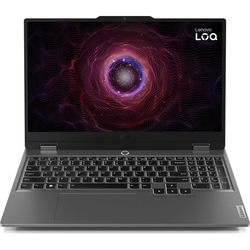 Lenovo LOQ 15ARP9 AMD Ryzen&trade; 5 7235HS Ноутбук 39,6 cm (15.6") Full HD 16 GB DDR5-SDRAM 512 GB Твердотельный накопитель (SSD) NVIDIA GeForce RTX 4050 Wi-Fi 6 (802.11ax) Английский Серый