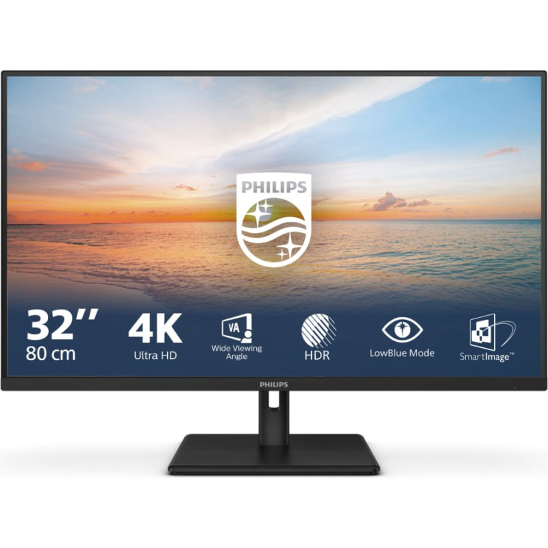 Philips 1000 series 32E1N1800LA/00 kompiuterio monitorius 80 cm (31.5") 3840 x 2160 pikseliai 4K Ultra HD LCD Juoda
