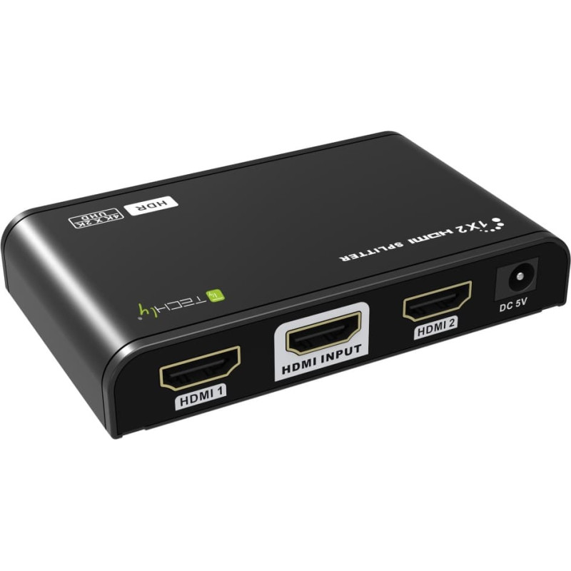 Techly IDATA HDMI2-4K2HDR vaizdo signalų daliklis HDMI 2x HDMI