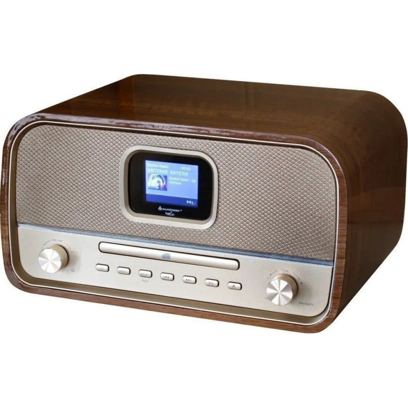 Soundmaster Wieża Soundmaster DAB970BR1 domowe urządzenie audio System mini domowego audio 30 W Złoto, Drewno