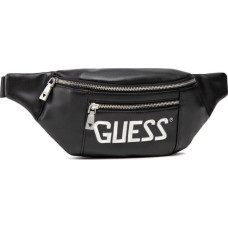 Guess , Salameda, Leather, Textile Fanny Pack, Black, 29,5/39 x 14 x 7 cm, For Men For Men