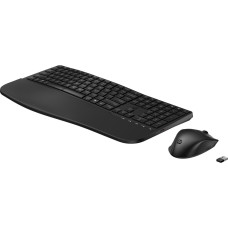 HP Klawiatura + mysz HP 685 Zestaw klawiatury i myszy dual mode 3-zone layout multi-device 23 programmable keys OS Auto-Detection low profile key travel full size bezprzewodowy 2.4 GHz Bluetooth QWERTZ niemiecki czarny Smart Buy