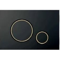 Alca Plast AQ.501-30208 / AQUAFORM / OPTIMA CIRCLE / PRZYCISK WC KOŁA CZARNY MAT + ZŁOTY / M778-5