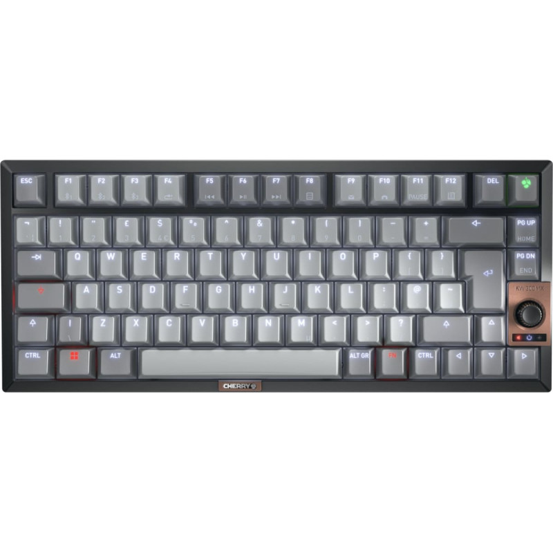 Cherry KW 300W MX klawiatura Dom USB + Bluetooth QWERTY British English Czarny, Miedziany, Szary