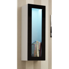 Cama Meble Cama Cabinet VIGO "90" glass 90/35/32 white/black gloss
