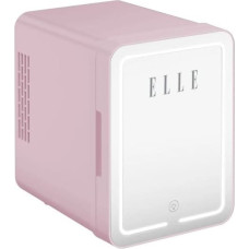 Elle 4L mini fridge with LED make-up mirror, purple