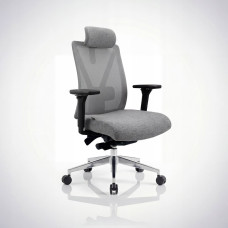 Jan Nowak Krzesło biurowe Jan Nowak JAN NOWAK Fotel biurowy ergonomiczny szary z siatką VECTOR