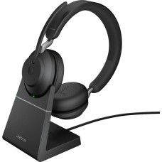 Jabra Headphones Evovle2 65 Stand Link380c UC Stereo Black