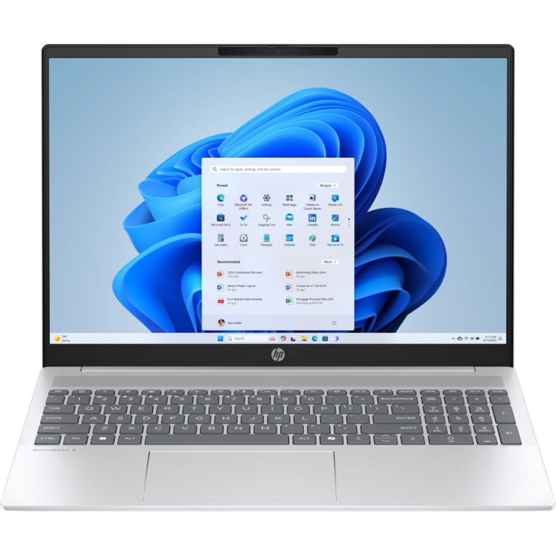 HP OmniBook 5 16-af1220nw Ultra 5 225U 16.0" 2K IPS 300nits AG 16GB LPDDR5x 7467 SSD512 Arc Cam1080p 59Wh Win11 Aluminium Ice Silver 2Y