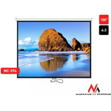 Maclean Projection screen MC-594 100 "4: 3 200x150 auto-lock white matt wall or ceiling