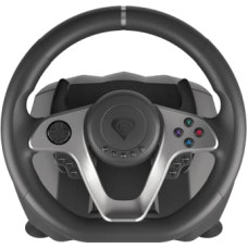 Genesis Seaborg 400 Black, Silver USB Steering wheel + Pedals Nintendo Switch, PC, PlayStation 4, Playstation 3, Xbox 360, Xbox One, Xbox One S, Xbox One X