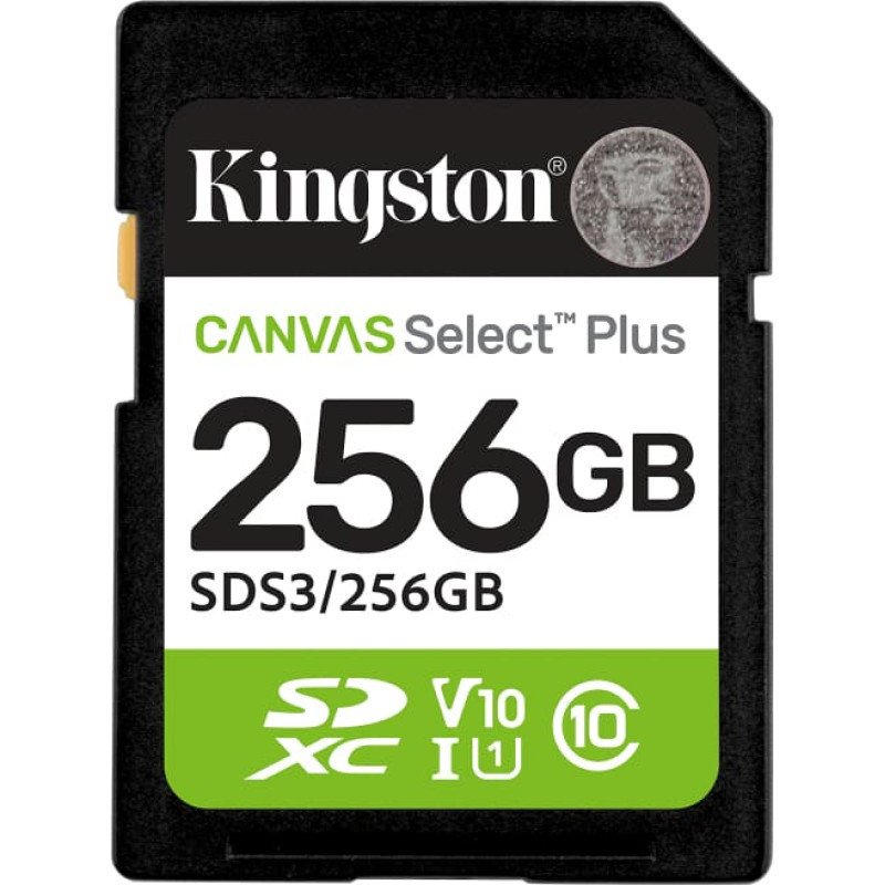 Kingston Technology Canvas Select Plus Gen3 256 GB SD UHS-I Класс 10