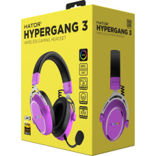 Hator Hypergang 3 Wireless Headset Head-band Gaming USB Type-C / USB Type-A Bluetooth Violet