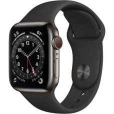 Apple Smartwatch Apple Watch 6 GPS + Cellular 40mm Gray Steel Black Sport Czarny (M06X3WB/A)