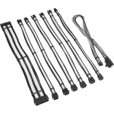 Kolink Kolink Core Pro Braided Cable Extension Kit 12V-2x6 Type 2 - Jet Black/Brilliant White