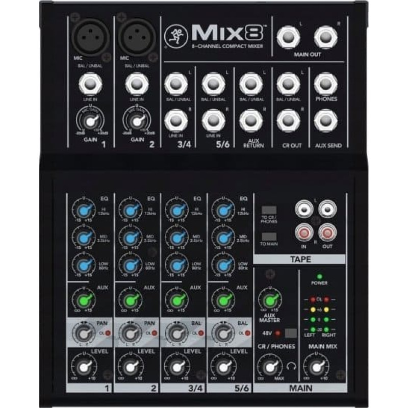Mackie Mackie Mix8, 8 channels, Black