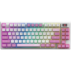 MSI FORGE GK600 TKL WIRELESS VIOLET klaviatuur M&auml;ngimine USB + Bluetooth QWERTY Briti inglise keel Roosa, Violetne, Valge