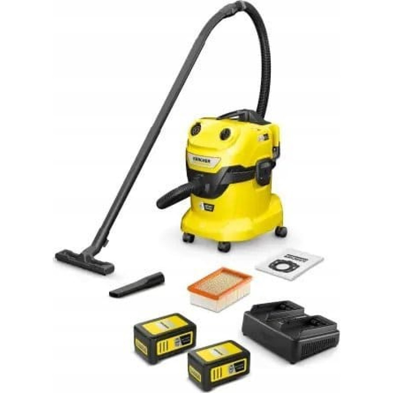 Karcher Odkurzacz Karcher K&auml;rcher WD 4-18 Dual Battery Set V-20/22 AKU odkurzacz do mokrych i suchych zanieczyszczeń