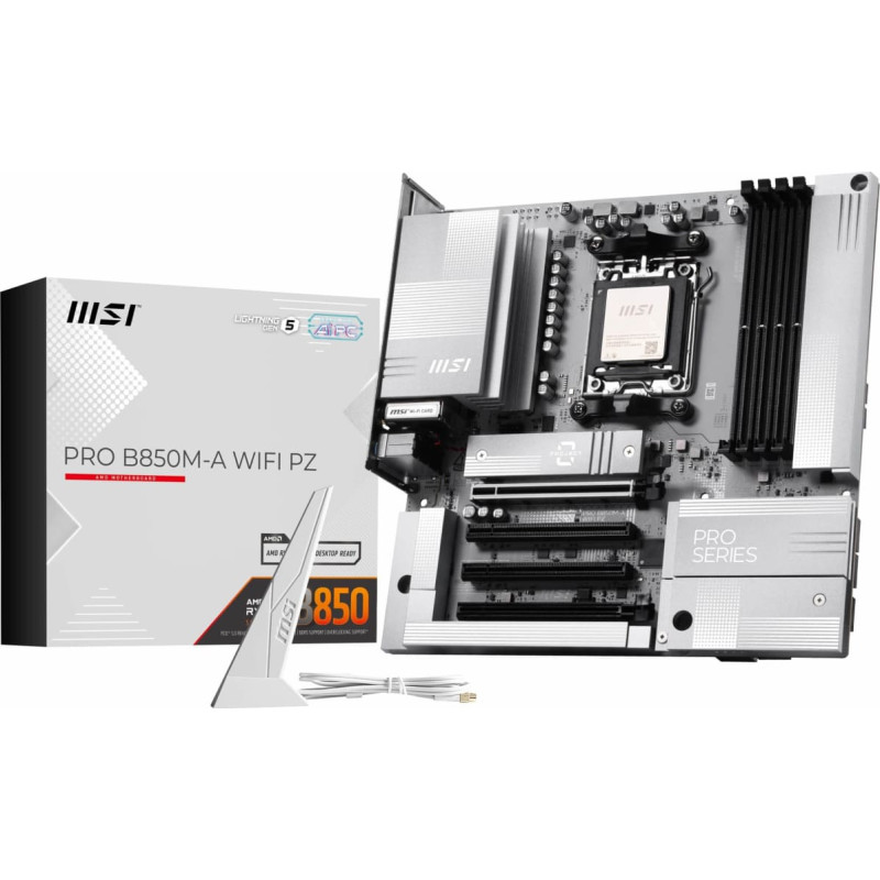 MSI AM5 PRO B850M-A WIFI PZ M-ATX AMD B850 Socket AM5 micro ATX
