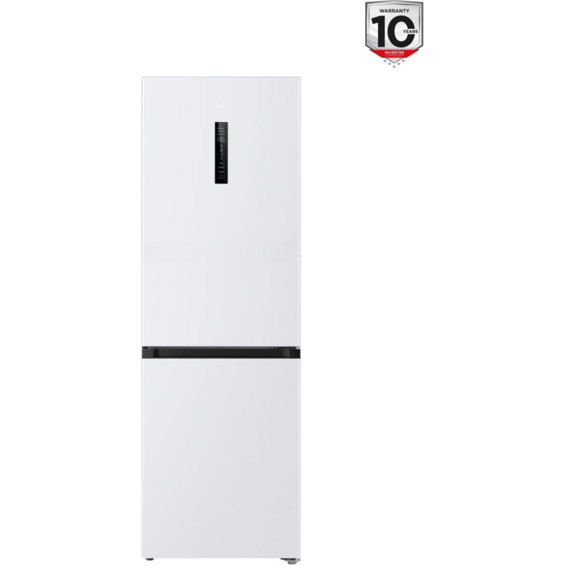 TCL Refrigerator | RP340BWD1 | Energy efficiency class D | Free standing | Combi | Height 185 cm | No Frost system | Fridge net capacity 223 L | Freezer net capacity 117 L | Display | 35 dB | White