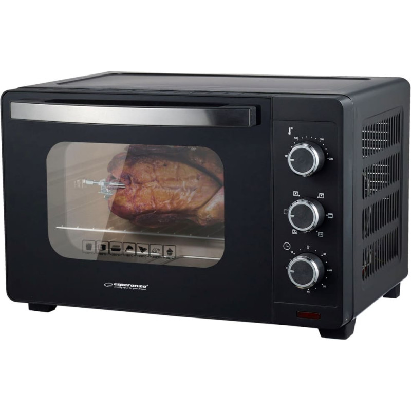 Esperanza EKO006N Mini oven with convection and spit 25 l 1600W Black